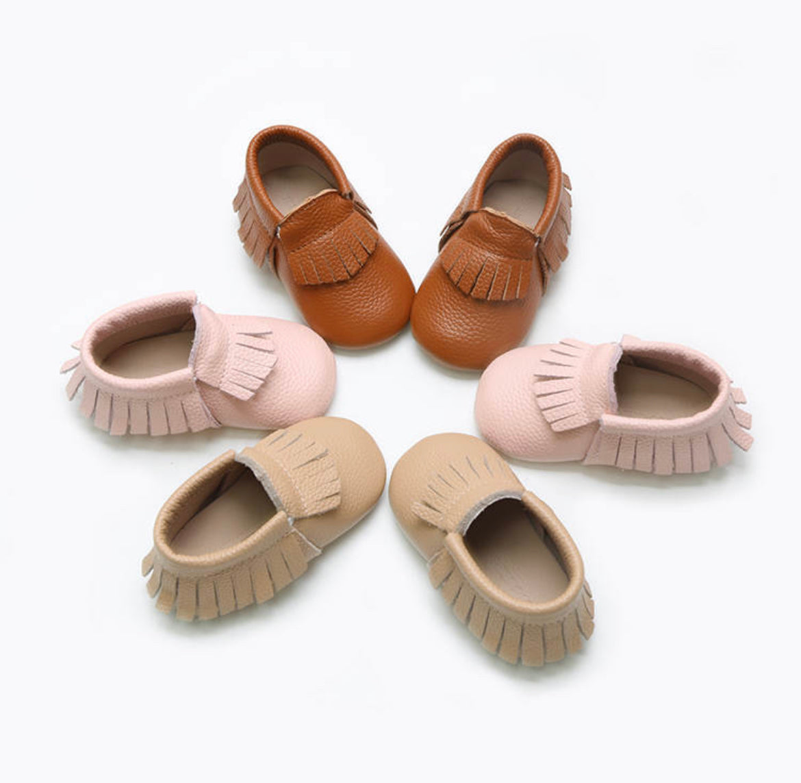 Genuine Leather Baby Moccasins