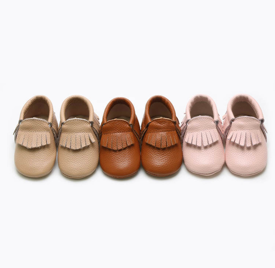 Genuine Leather baby moccasins